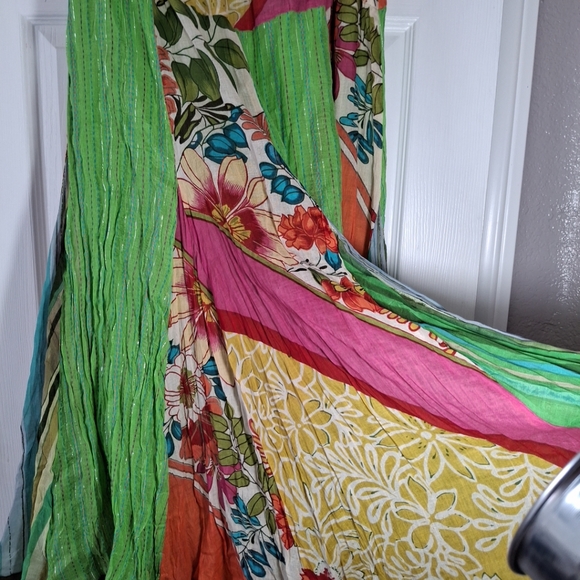 Anü By Naturals ANU Bright Floral Maxi Panels Skirt Fully Lined EUC Fairy Sz S - Picture 6 of 8